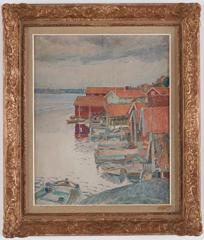 Carl Wilhelmson, "Septemberafton", motiv från Fiskebäckskil.