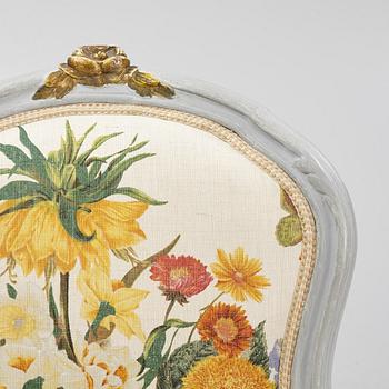 Karmstol, rokokostil, 1800-tal.