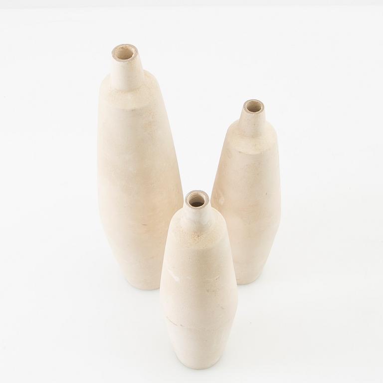 Gunnar Nylund, vases 3 pcs. Nymölle 1950s/60s, Denmark.