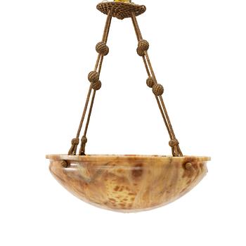 An alabaster ceiling pendant, 1920s.
