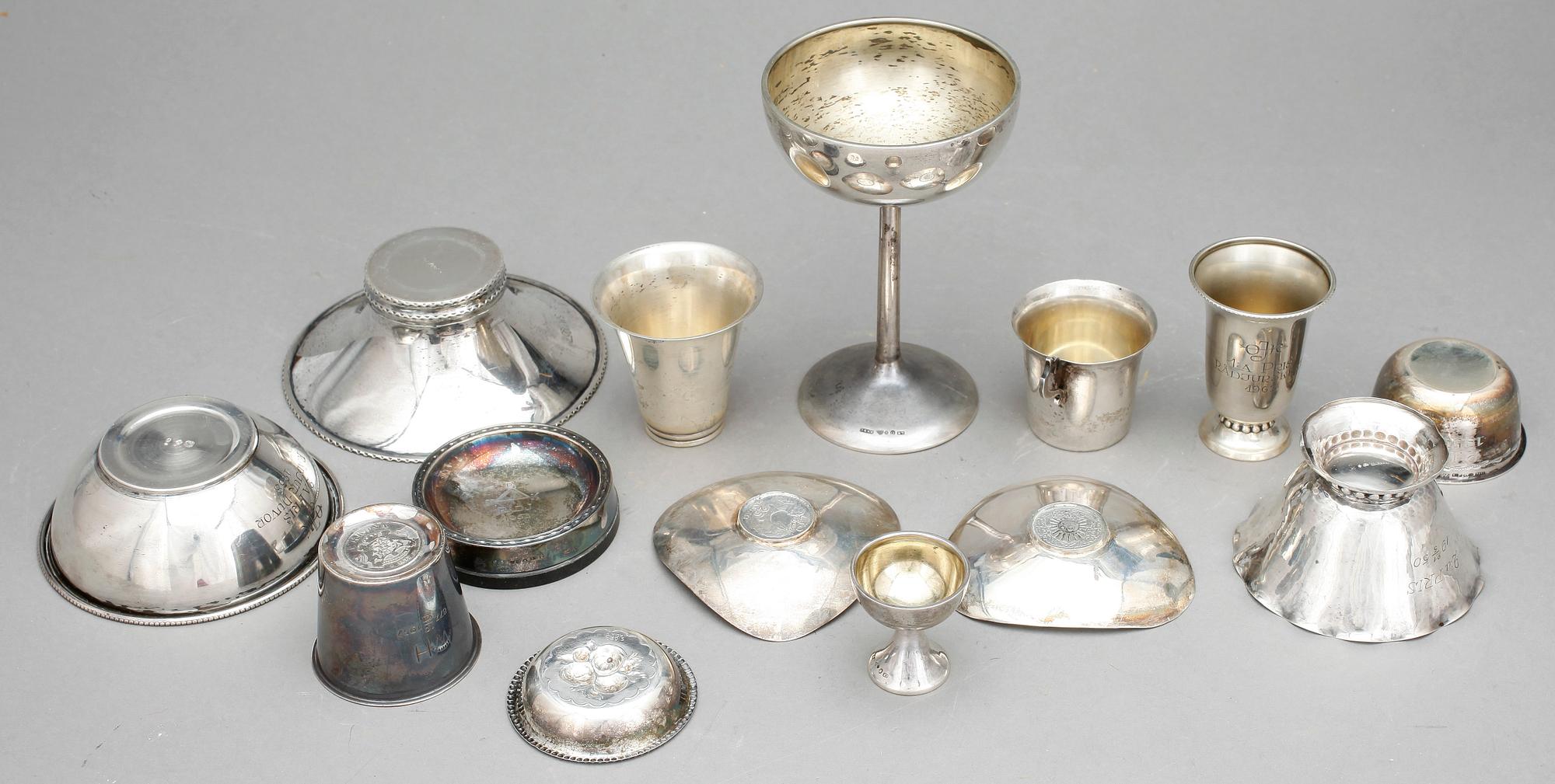 PARTI SILVER, mestadels Sverige, 1900-tal. Totalvikt 436 gram.