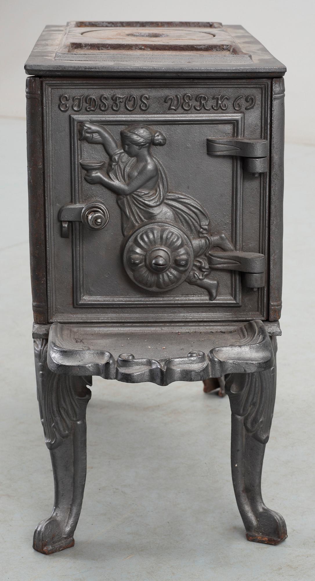 KAMIN, gjutjärn, Eidsfos verk, Norge, 1869.