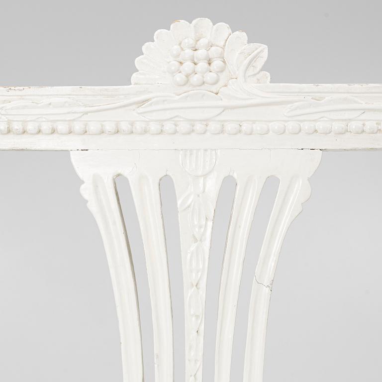 Armchairs, a pair, Gustavian, Lindome, 19th century.