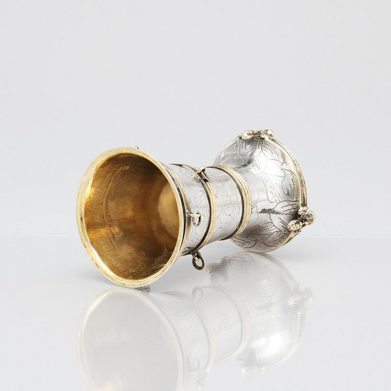 A Swedish Parcel-Gilt Silver Beaker, mark of Olof Löfvander d.ä., Luleå (1752-1784 (1789)).