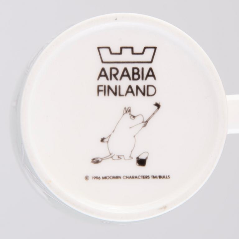 MOOMIN-MUG, porcelain, 'Drawing', Moomin Characters, Arabia 1996-2002.