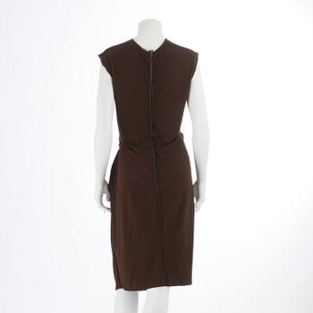 LANVIN, a brown wool dress.