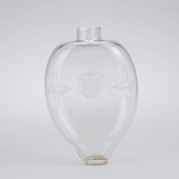 FLASKA, glas, 1800-tal.