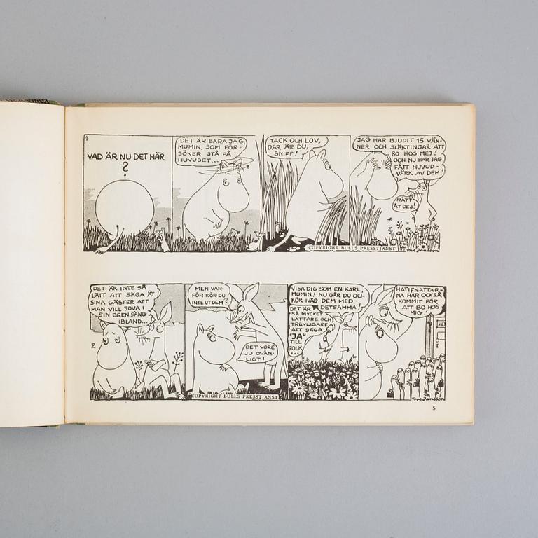 TOVE JANSSON, book, "Mumintrollet 1", 1957, signed.