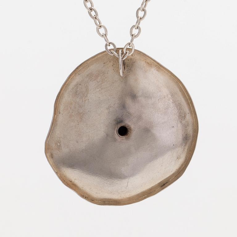 Liisa Vitali, pendant, "Gardenia", silver, Kultakeskus.