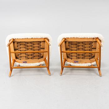 Alf Svensson, Armchairs, a pair, “TeVe”, Bra Bohag, Studio Ljungs Industrier AB, Malmö, 1950s.