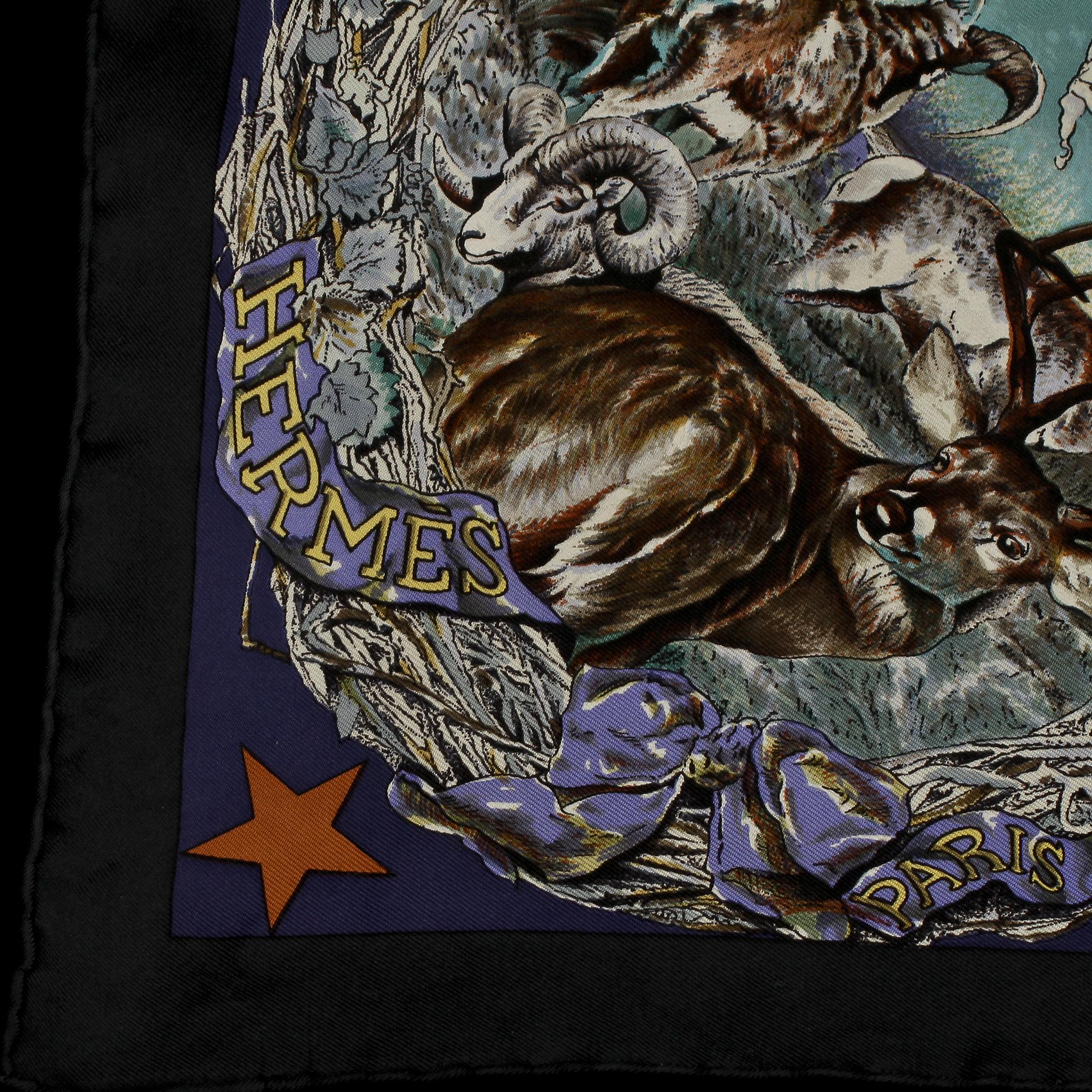 SCARF, siden, "Faune et Flore du Texas", design Kermit Oliver, Hermès, Paris.
