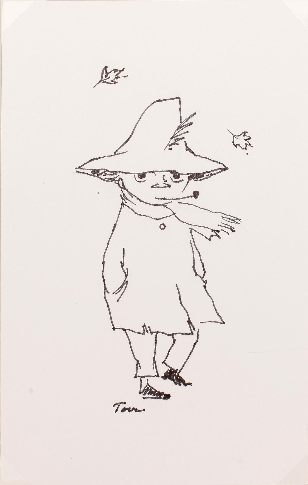TOVE JANSSON, 4 tuschteckningar, sign Tove.