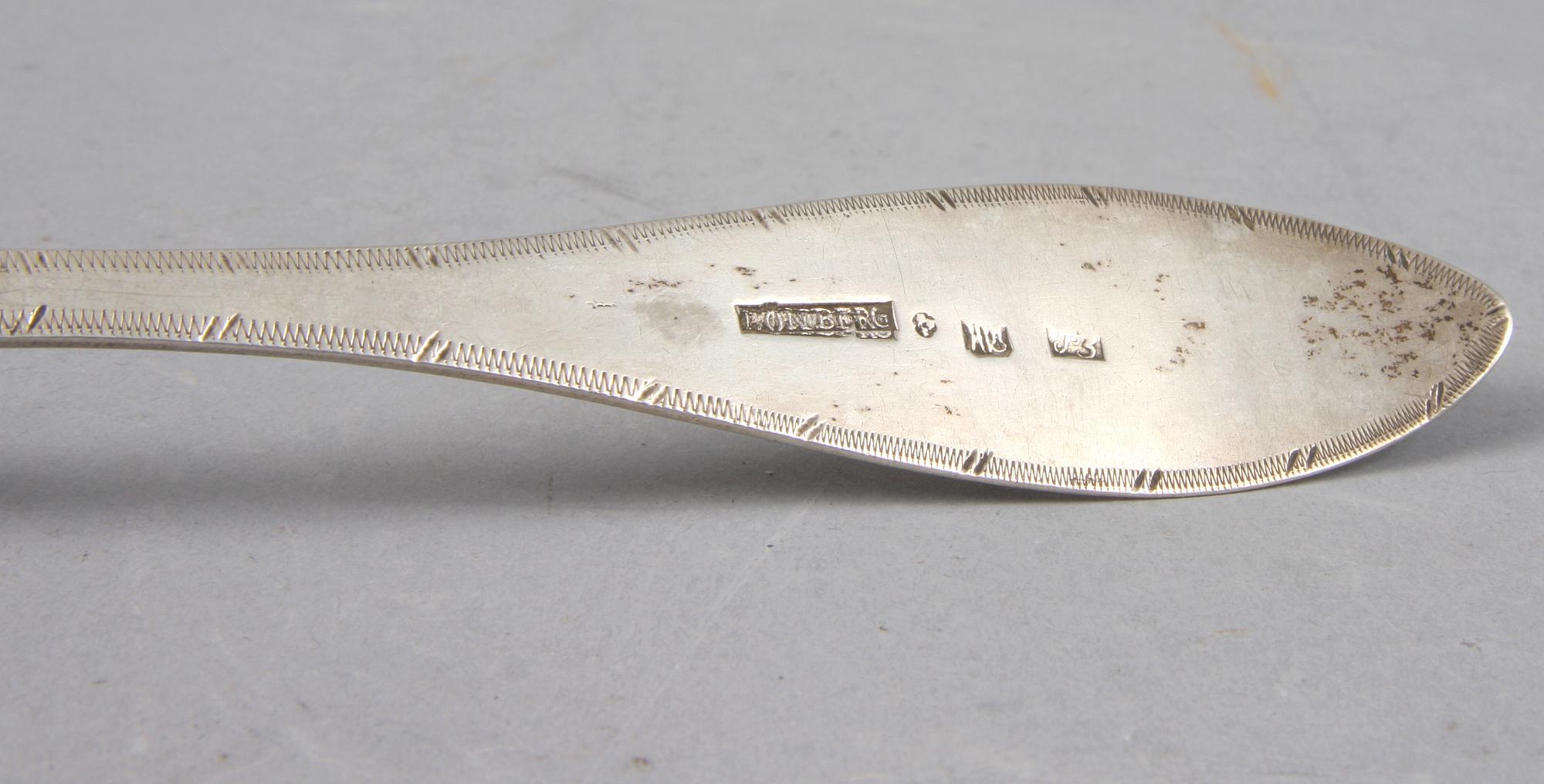 SKEDAR, 11 st, silver, bl a 1773, L Lampa, Stockholm.