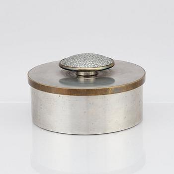 Björn Trägårdh, a pewter and brass box, Svenskt Tenn, Stockholm 1938.