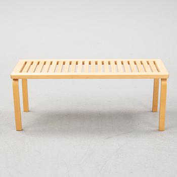 A bench and a stool by Alvar Aalto, from around the year 2000.