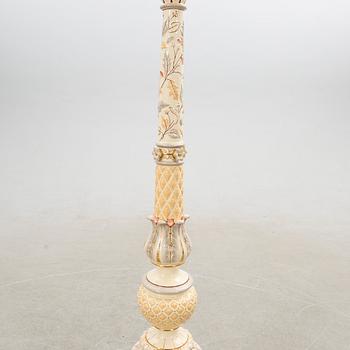 Golvlampa/Fotogenlampa Nyrenässans Rörstrand sent 1800-tal.