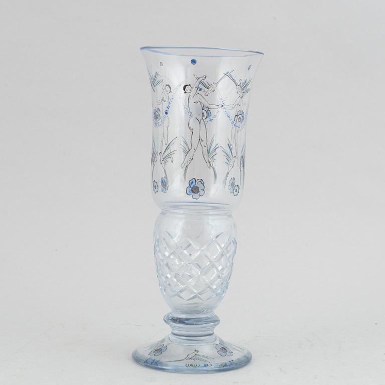 A Wiener Werkstätte glass vase, early 20th Century.