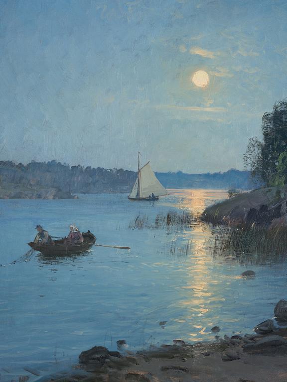 Alfred Bergström, "Sommarkväll" (Evening landscape).