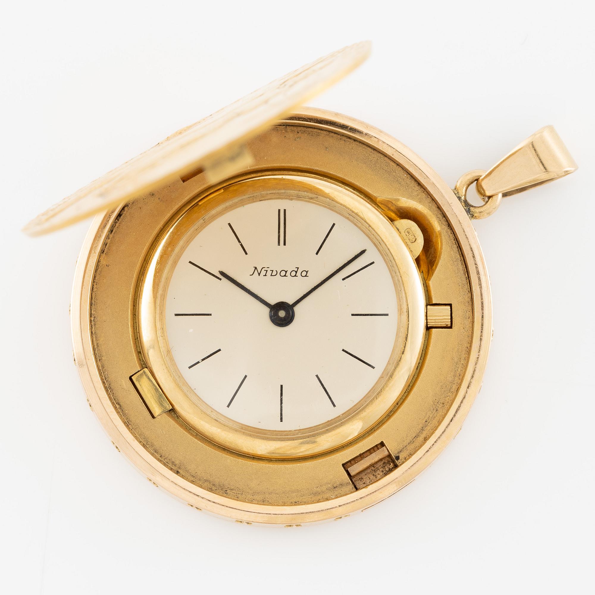 Nivada, pocket watch, "Coin Watch", "Twenty Dollars", 34.5 mm.