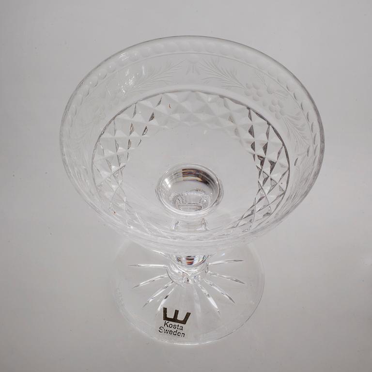 GLASSERVIS, 36 delar, "Elvira Madigan", Kosta, 1900-talets andra hälft.