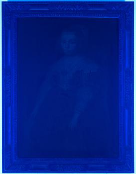 Michiel Jansz. van Mierevelt Circle of, Girl in velvet dress with lace, holding a feather.