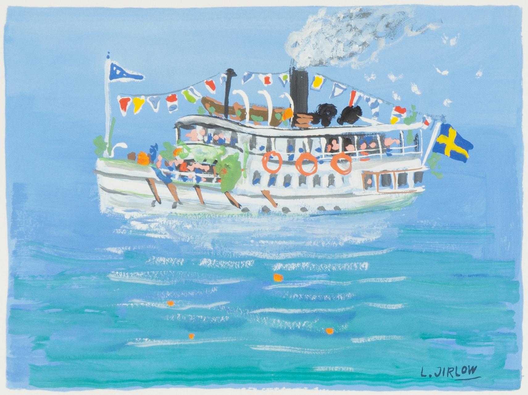 Lennart Jirlow, gouache, signerad.