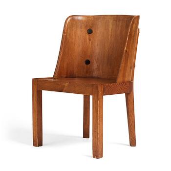 318. Axel Einar Hjorth, a stained pine low back "Lovö" chair, Nordiska Kompaniet, Sweden 1930's.