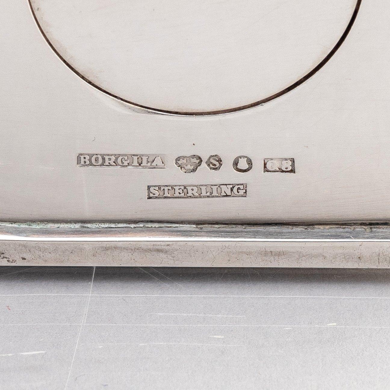 Erik Fleming, bordständare, sterling silver, Atelier Borgila, Stockholm 1942.