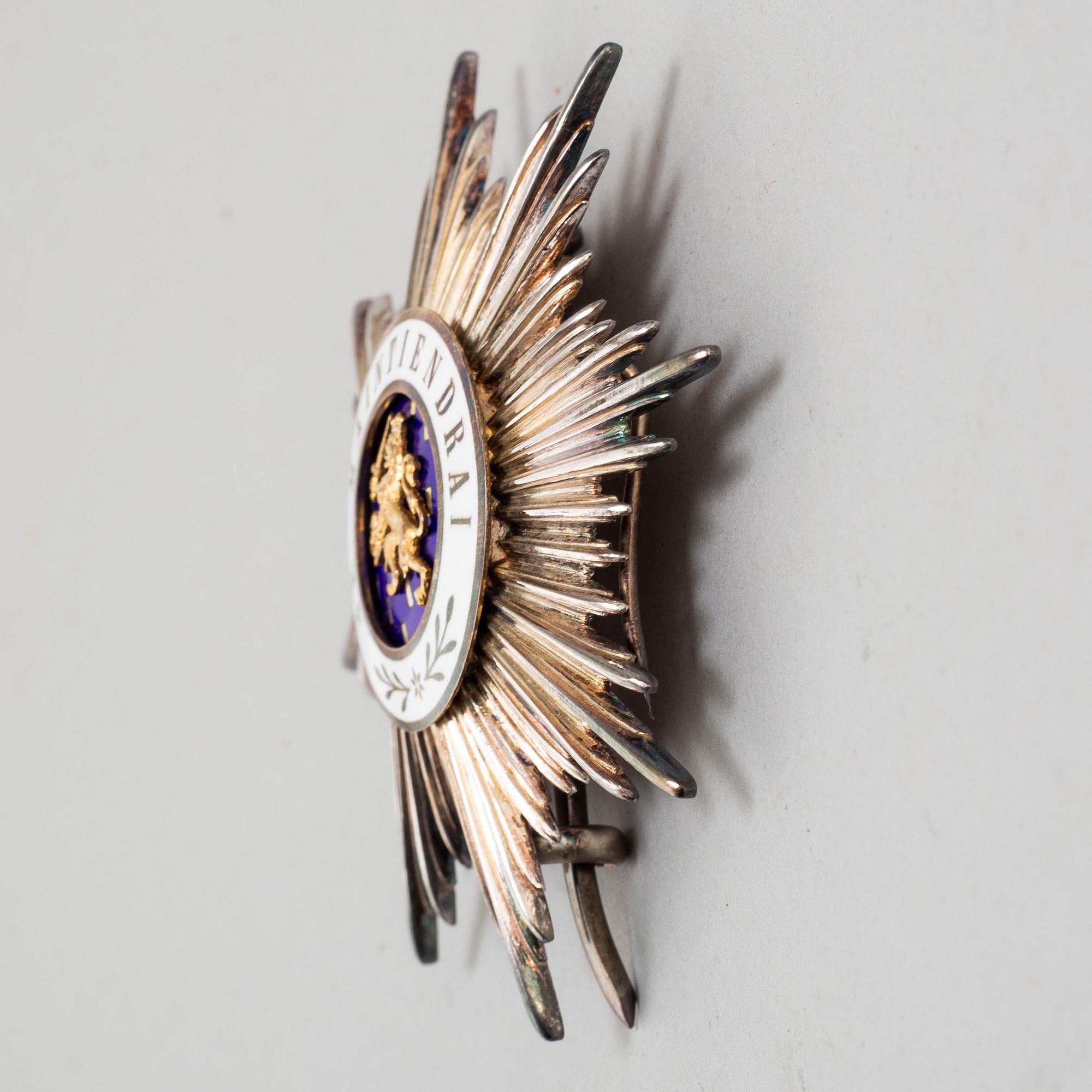 Order of Oranje-Nassau, a Grand Cross set, with ribbon in case, silver and enamel.