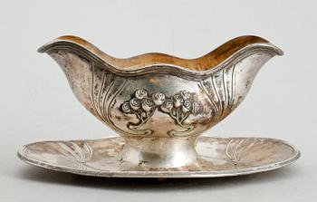 SÅSSKÅL, silver, 1911, Danmark. Vikt ca 373 g.