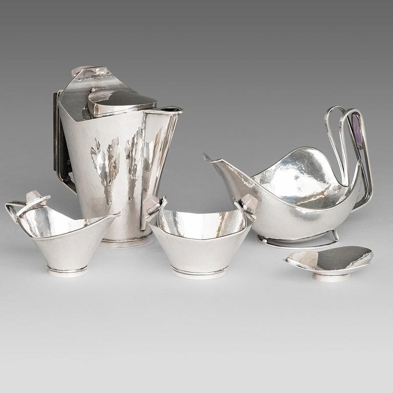 REIJO SIRKEOJA, Servis, 5 delar, silver, Pirkan Kulta, Tammerfors 1958-59.