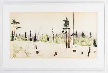 Karin Mamma Andersson, etching in colours, 2008, signed 7/50.