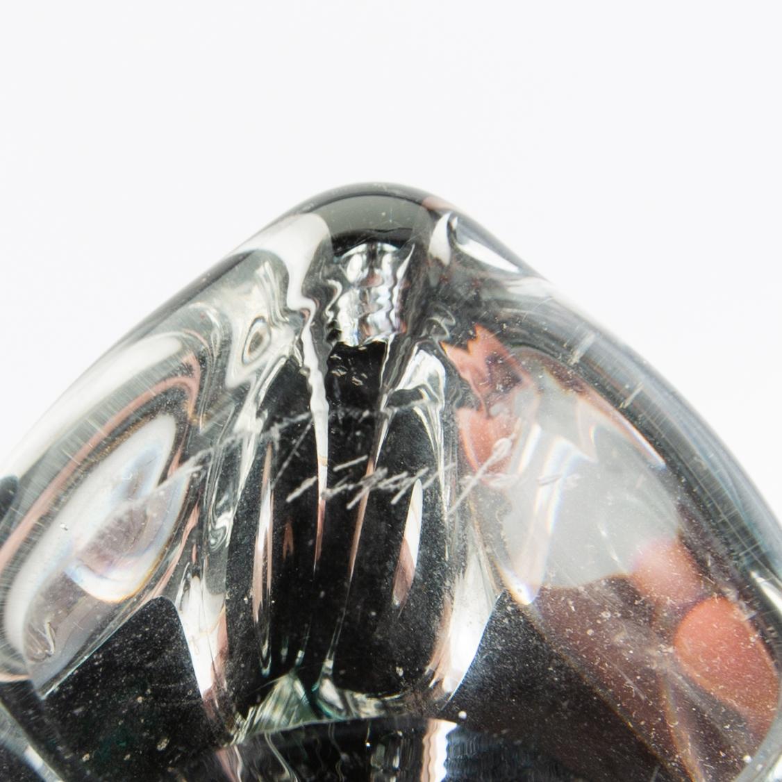 Table lamp Flygsfors mid-20th century glass.