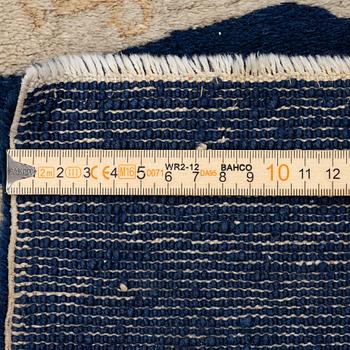 A Chinese 'immortals' carpet, Baotou, Measure: approx. 75 x 185 cm.