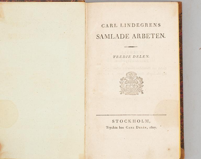 Äldre vitterhet, med Tessins brev till Gustaf III (7 vol).