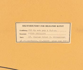Peter Phillips, silkscreen, 1965, signed 130/200.