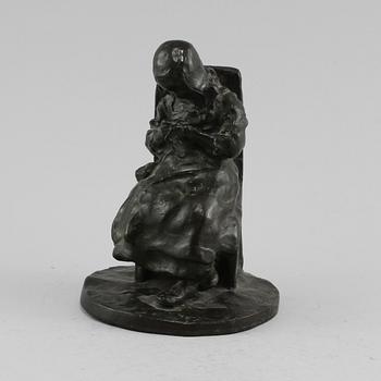 RUTH MILLES, skulptur, mörkpatinerad brons, signerad , numrerad och daterad "No 1 1948", "Ruth Milles 1911".