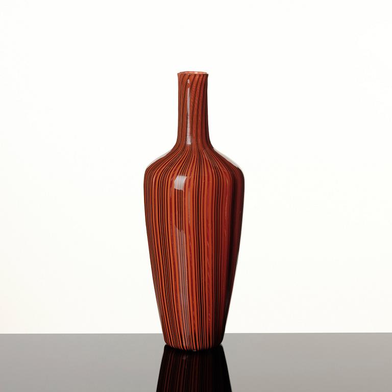Carlo Scarpa, a 'Tessuto velato' glass vase, Venini, Murano, Italy 1950-60s.