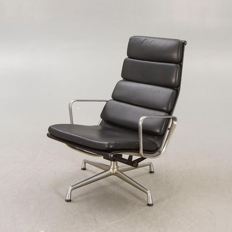 A Charles & Ray Eames Soft Pad EA 222 easy chair Vitra later part of the 20th century.