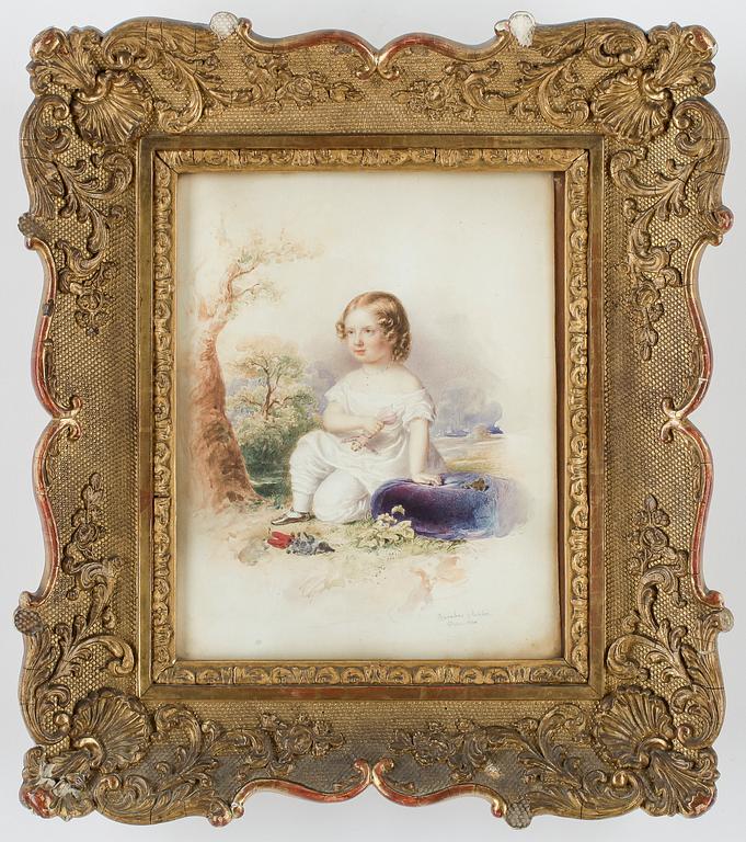 MIKLÓS BARABÁS, akvarell och blyerts, signerad, daterad 1844.