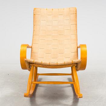 A birch rocking chair, 1940's.