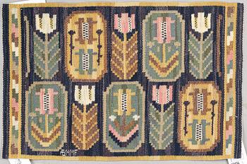 Märta Måås-Fjetterström, a textile, "Medaljongerna", flat weave, ca 40 x 62 cm, signed AB MMF.