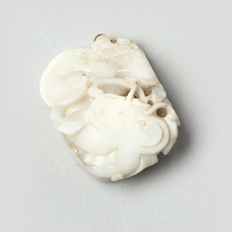 FIGURIN/HÄNGE, jade. Kina, Qingdynastin (1644-1912).