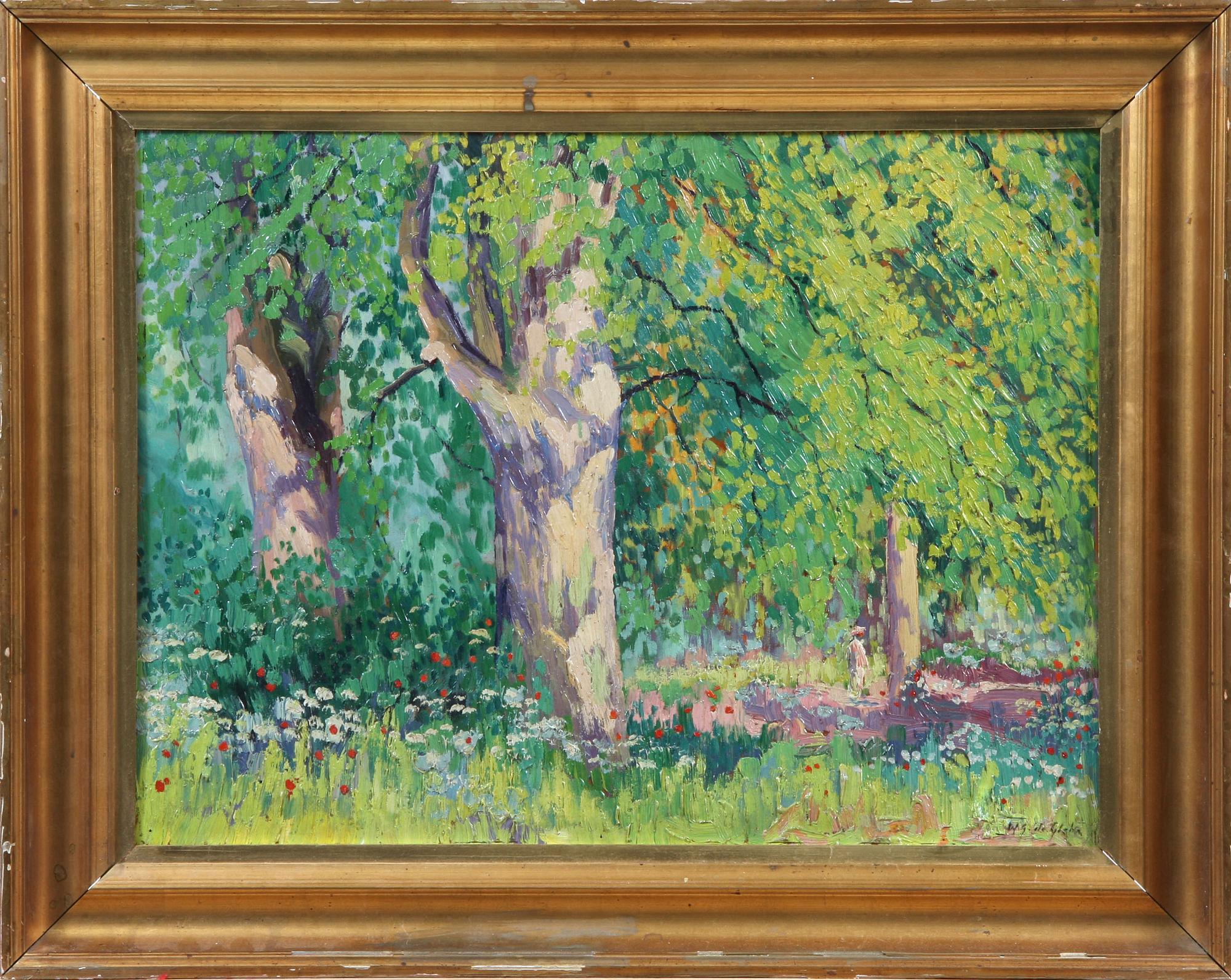 WILFRED GABRIEL DE GLEHN, tillskriven, olja på pannå, sign. Dat a tergo 1926.