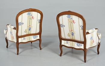 BERGERER, ett par, rokokostil, 1900-talets andra hälft.