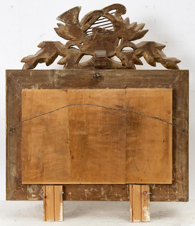 A gilt-gesso two-branch Empire girandole mirror, first part 19th century.