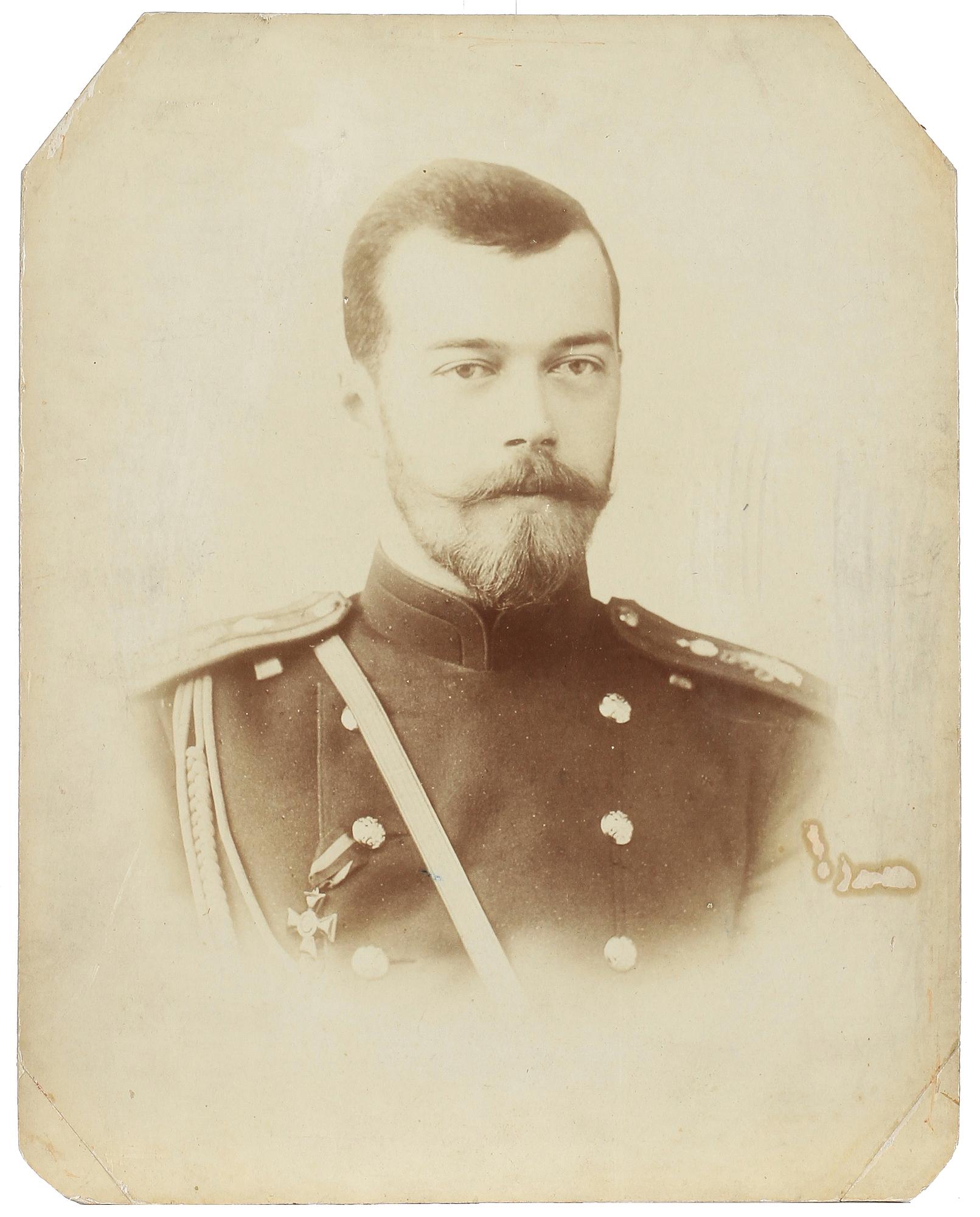 FOTOFÖRSTORING, Tsar Nikolai II av Ryssland. Tidigt 1900-tal.
