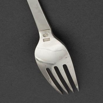 GEORG JENSEN, a sterling silver cutlery, 12+1 pc.