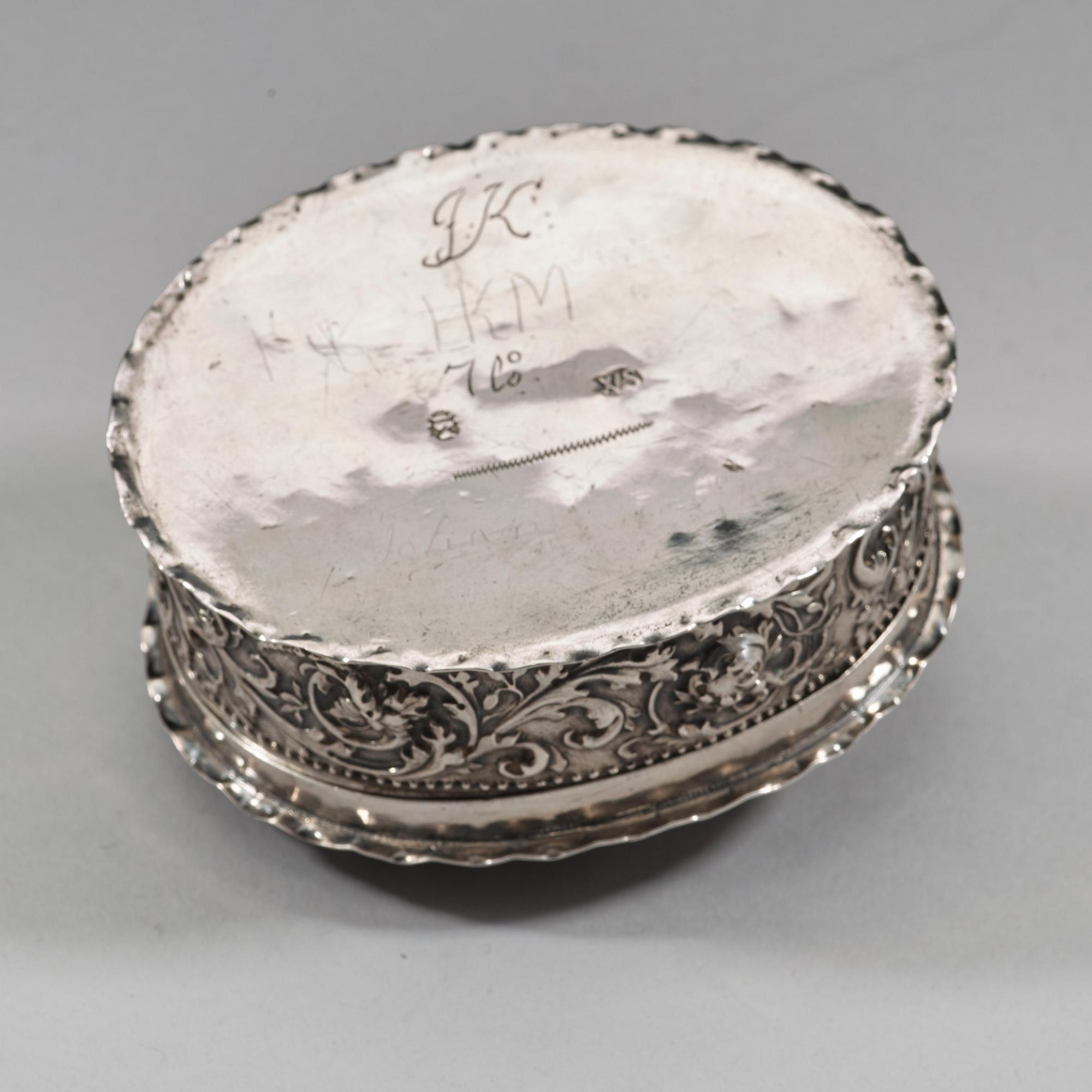 WOLTER SIEWERS, Norrköping (verksam 1693-1722 (-24)), dosa, silver, barock.