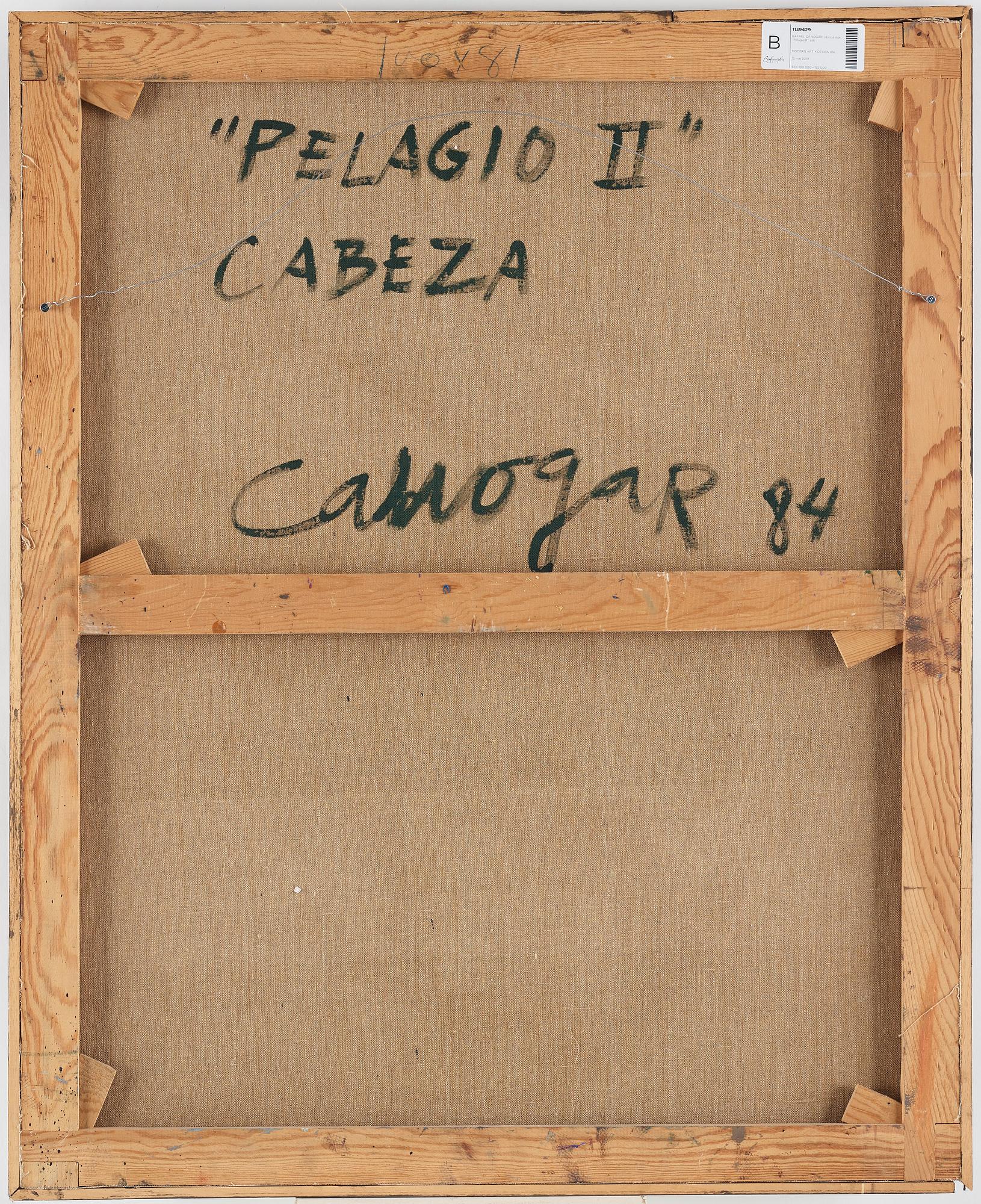 Rafael Canogar, "Pelagio II".